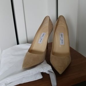 Nude Suede Jimmy Choo